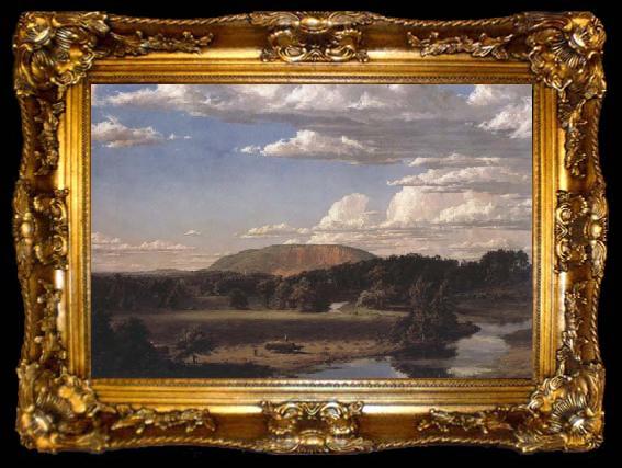 framed  Frederic Edwin Church West Rock,new Haven, ta009-2